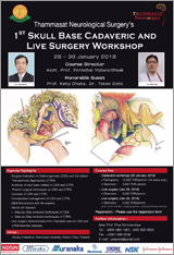 「Cadeveric with live surgery work shop」ポスター